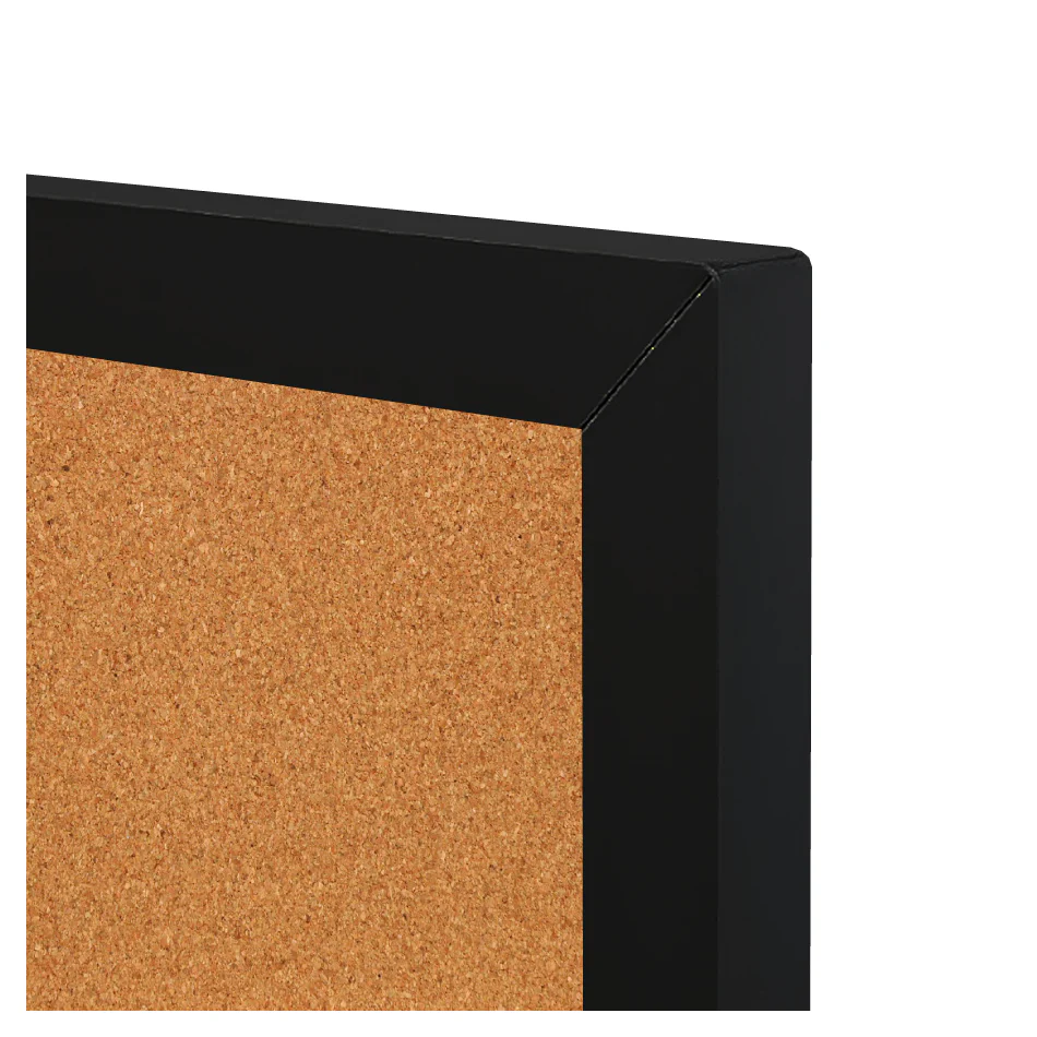Ebony Aluminum Frame | Natural Cork Bulletin Board - Image 2