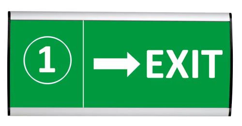 WALL SIGN | 9"w x 4-3-16"h Poster Size Arc Cap Silver - Image 4
